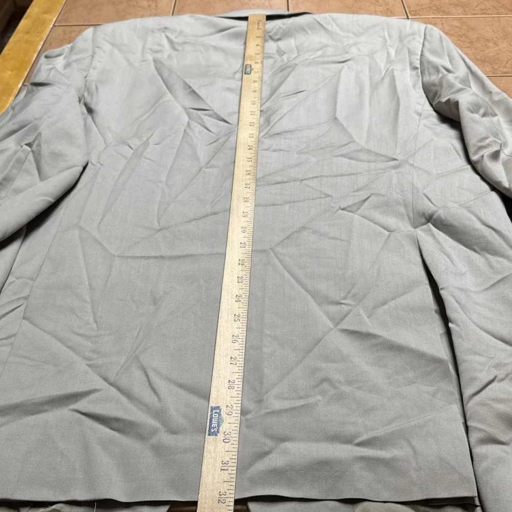 BURBERRY London Beige Wool‎ Super 100's Bespoke Blazer Sport Coat Jacket Sz 46L